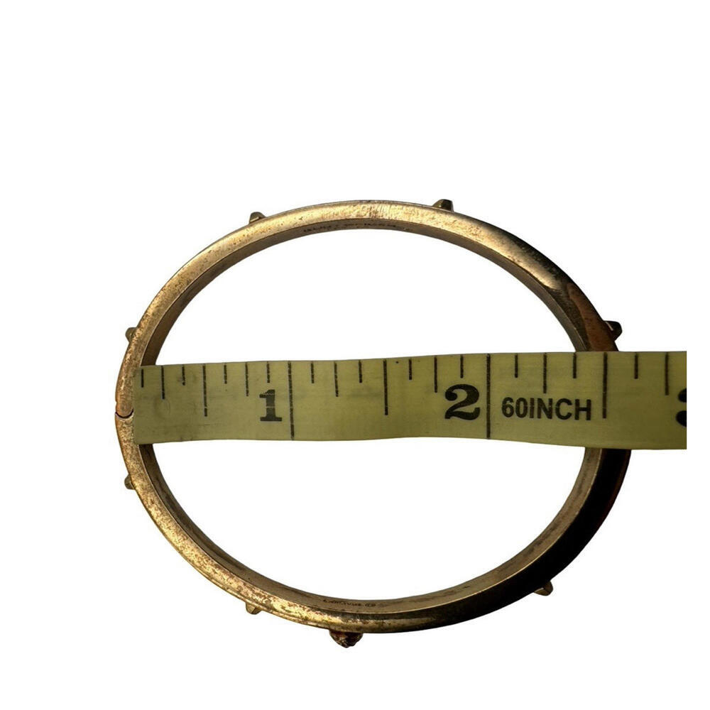 Kurt Geiger Enamel Bangle Bracelet Orange Gold Tone - Picture 5 of 7